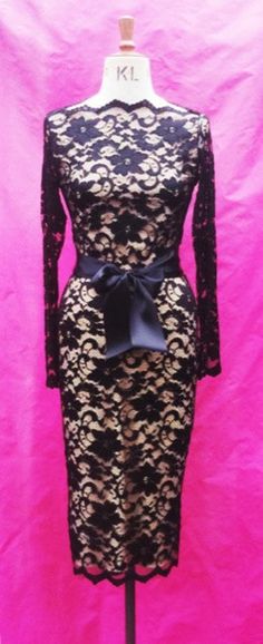 This listing is for a beautiful SLASH WIGGLE PENCIL dress with classic French Lace in Black over Nude. Fitted dress with a lovely scalloped boat / slash neckline, long lace sleeves, a high back and a scalloped hem. French lace over nude makes you look like you have a perfect hourglass!! The detail on the bust is just beautiful and exceptionally flattering x Comes with a little satin ribon belt which looks wonderful tied in a bow on the waist. Another classic from the wonderful Alison and Ursula Pencil Dress Wedding, Bombshell Dress, Princess Kate Middleton, Lace Overlay Dress, Lace Long Sleeve, Stunning Gowns, Overlay Dress, Wiggle Dress, Knee Dress