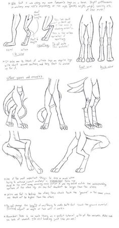 an image of how to draw legs and feet