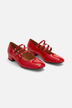 red Multi Strap Mary Janes, Red Leather Round Toe Mary Janes, Red Patent Mary Janes, Red Patent Leather Mary Jane Heels, Red Mary Janes With Buckle Closure, Pinafore Top, Kids Accessories Jewelry, Mary Jane Heels, Tartan Dress