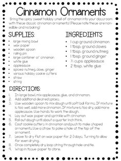 a printable recipe for cinnamon ornaments