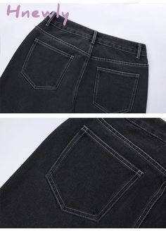 Brand Name: HnewlyMaterial: PolyesterWaist Type: HIGHLength: Full LengthDecoration: RivetDecoration: PocketsDecoration: Fake ZippersDecoration: BleachedOrigin: CN(Origin)Jeans Style: StraightAge: Ages 18-35 Years OldItem Type: JEANSGender: WOMENThickness: RegularStyle: High StreetFabric Type: SoftenerClosure Type: Zipper FlyFit Type: LOOSEWash: LightWomen's jeans: Women's pantsPant jeans women: pants for women Black Baggy High Waist Jeans, Non-stretch Straight Jeans For Streetwear, 90s Black Wide Leg Cargo Jeans, Black Baggy High Waist Flare Jeans, Black Baggy High-waist Flare Jeans, Y2k Washed Black Bottoms With Pockets, Black High Waist Baggy Flare Jeans, High Waist Black Baggy Flare Jeans, Black High Waist Flare Jeans For Streetwear