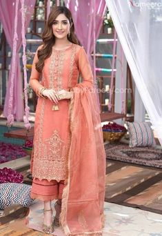 Peach Kameez Shalwar Ladies Eid Designer Dress Online 2021 – Nameera by Farooq Luxury Peach Salwar Kameez With Resham Embroidery, Peach Designer Traditional Wear With Resham Embroidery, Peach Semi-stitched Kurta With Resham Embroidery, Semi-stitched Peach Kurta With Resham Embroidery, Designer Chanderi Salwar Kameez In Peach, Peach Resham Embroidery Semi-stitched Kurta, Peach Traditional Wear With Resham Embroidery, Peach Semi-stitched Traditional Wear With Resham Embroidery, Designer Peach Salwar Kameez For Diwali