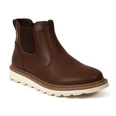 Whats better than a stylish boot A stylish boot thats easy to slip on! The Jameson Jr is a classic chelsea boot but made for the kiddos: easy to slip on and off thanks to the stretchy twin goring on either side. Fashion meets practicality with a nifty pull tab and a contrasting TPR sole thats durable yet lightweight. Made from simulated leather. Chelsea Brown, Brown Chelsea Boots, Deer Stags, Sneaker Art, Mid Top Sneakers, Closed Toe Shoes, Trending Boots, Stylish Boots, Chelsea Boot