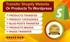 the top rated shopify website or products to wordpress is now available for purchase