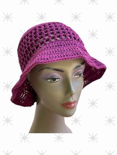 100% cotton crocheted bucket hat Crocheted Bucket Hat, Crochet Bucket Hat, Crochet Beanie, Cotton Crochet, Bucket Hats, Caps Hats, Bucket Hat, Accessories Hats, Bathing Beauties