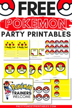 free pokemon party printables for kids and adults