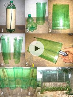 instructions for how to make green plastic bottles