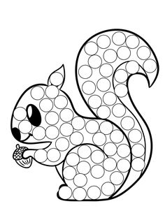 a squirrel with lots of circles on it