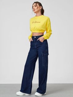 Flap Pocket, Mom Jeans