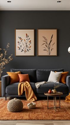 Dark Grey Couch Living Room