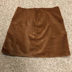 New With Tag, Brown Corduroy Mini Skirt With Zipper Closure. Lined, High Waist Brown Corduroy Casual Mini Skirt, Casual Brown Corduroy Mini Skirt, Fitted Brown Corduroy Mini Skirt, Corduroy Mini Skirt, Skirt With Zipper, Brown Corduroy, American Eagle Outfitters, Mini Skirt, American Eagle