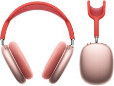 an image of two headphones with red handles