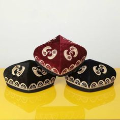 Doppa (Uyghur: دوپپا) is a square, handmade and embroidered hat.  Uyghur hats are meaningful and important for Uyghur people.  Every year, May 5 is considered Doppa Day by the Uyghur people. Traditional Hat With Curved Brim, Traditional Hat With Curved Brim As Gift, Traditional Black Hat As Gift, Traditional Ceremonial Hat With Curved Brim, Traditional Handmade Hat As Gift, Handmade Traditional Hat As Gift, Black Worship, Black Hijab, Flat Hat