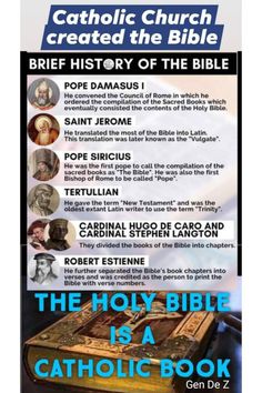 the catholic church created the bible brief history of the bible by gen d'z