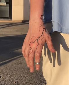 a person's hand with a tattoo on it