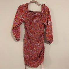 Jessica Simpson Bodycon Ruched Dress With Sleeves Size Small Dress With Sleeves, Ruched Dress, Jessica Simpson, Dresses With Sleeves, Pink, Women Shopping, Dresses, Color