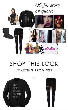 a woman in black clothing and accessories with the words shop this look starting from $ 25