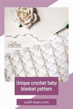 the crochet baby blanket pattern is shown