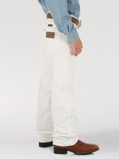 OUR ORIGINAL FIT FOR COWBOYS IN TRAINING. Tough, 100% cotton heavyweight broken twill denim with the adjust-to-fit waistband moms love. Plus all the classic Western details that he'll come to know in our 13MWZ as he grows. Cotton Straight Leg Bottoms For Rodeo, Cotton Jeans With Pockets For Rodeo, Cotton Jeans For Rodeo, Cotton Jeans With Five Pockets For Rodeo, Cotton Bottoms With Pockets For Rodeo, Wrangler Cowboy, Wrangler Cowboy Cut, Love Plus, Jeans Fit