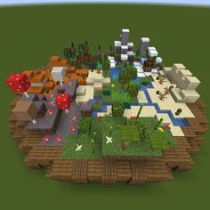 All Biomes Minecraft, Minecraft Mini Biomes Build, Mini Biomes Minecraft, Minecraft Biome Ideas, Minecraft Mini Games, Minecraft Mini Builds, Minecraft Biomes, Minecraft Banner Designs, Minecraft Interior Design