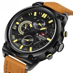 Casual Genuine Leather Military Sport Wristwatch Men Quartz Muliti-Function Watches Waterproof Clock Band Material Type: Leather Band Length: 25.5cm Style: SPORT Clasp Type: Buckle Movement: Quartz Water Resistance Depth: 3Bar Case Material: Alloy Case Thickness: 12mm Boxes & Cases Material: Paper Model Number: 3256803722246877 Band Width: 22mm Feature: Shock Resistant Feature: Complete Calendar Feature: Water Resistant Feature: Week Display Dial Diameter: 48mm Certification: CE Case Shape: Round Dial Window Material Type: Hardlex Item Type: Quartz Wristwatches Men Watch: Male Watches Fashion Watch: Sport Watch Casual Watch: Business Watch Gender: Male and Men Style: Fashion & Casual & Sport Dial Window Material Type: Hardened Mineral Glass Band Material Type: Genuine Leather Strap Clasp T Brown Wear-resistant Watches, Mens Watches Leather, Cheap Watches, Analog Clock, Mens Sport Watches, Mens Fashion Watches, Military Watches, Waterproof Watch, Leather Watch Bands