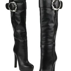 Gucci Josephine Black Leather Platform Knee High Horse Buckle Boots. Size 6.5. 21”Inches High, 5”Inch Heel. New With Box. This Is A Resale Item. Sass Is Not Responsible For Imperfections Of The Item. All Our Items Are Final Sale With No Return. Tie Up Knee High Boots, High Horse, Shoes Gucci, Buckle Boots, Black Horse, 5 Inch Heels, Gucci Black, Shoes Heels Boots, Shoes Women Heels