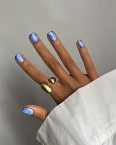 Nails Vision Board, Blue Instagram, Summer Gel Nails, Nail Art Designs Summer, Casual Nails, Cute Gel Nails, Get Nails, Elegant Nails, Chic Nails