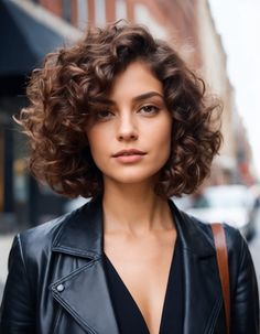 Short Curly Hair With Money Piece, Bob Haircuts For Women Curly Hair, Short Hairstyles For Curly Hair Woman, Short Hair Styles Easy Shoulder Length Beach Waves, Curly Bob Balayage, Curly Bob Layers, Short Curly Haircuts Round Face Women, Medium Bob Curly Hair, Curly Bob Fine Hair