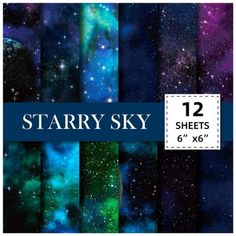 starry sky digital paper pack