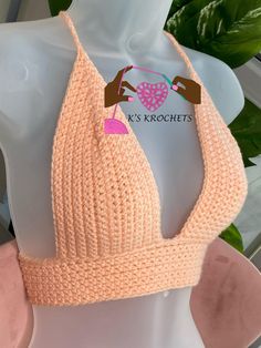 Triangle Top, Crochet Fashion, Crochet Clothes, Air Dry, Criss Cross, Crochet Bikini, Crochet Top