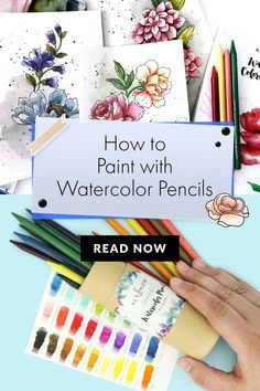 how to paint with watercolor pencils - read now on the arty touch blog