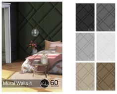 the bedroom is decorated in neutral colors