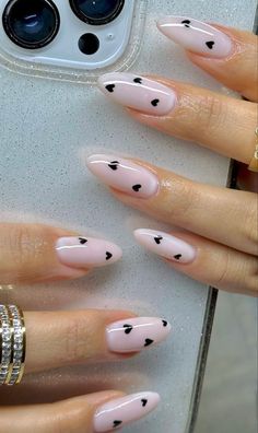 Paznokcie Hello Kitty, August Nails, Nagel Tips, Smink Inspiration, Classy Acrylic Nails, Elegant Nails, Cute Acrylic Nails, Black Nails