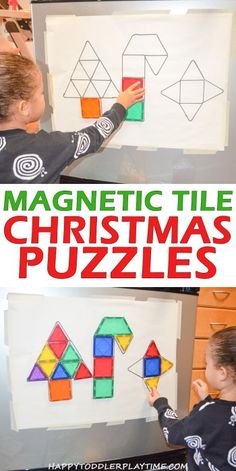 this is an easy and fun christmas puzzle for kids to make with their own hands