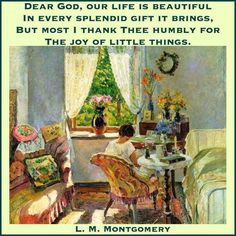 a painting of a woman sitting at a table in front of a christmas tree with the words dear god, our life is beautiful