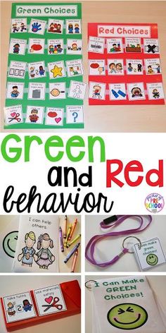 green and red behavior activities for kids