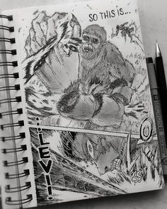 a sketch book with an image of a gorilla on it and the words so this is