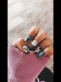 Western Nail Ideas, Nails Western, Nails Turquoise