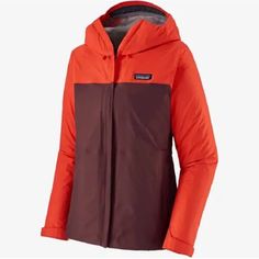 Nwt Women's Patagonia Torrentshell 3l Hooded Waterproof Rain Jacket Paintbrush Red Size M Retailed At $180 And Is Currently Sold Out Online. Red Winter Outerwear For Rainy Weather, Functional Red Outerwear For Hiking, Red Waterproof Outerwear For Outdoor Activities, Red Waterproof Outerwear For Hiking, Red Outdoor Outerwear With Adjustable Hood, White Patagonia Jacket, Patagonia Womens Fleece, Patagonia Rain Jacket, Patagonia Windbreaker