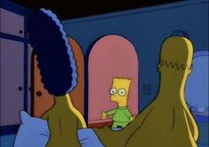 the simpsons is talking to someone in bed