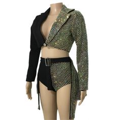 "Jenny" Size: S-XL -If you have a special request for your order, or unsure of your size please send us a message with your order number by clicking our “Contact Us” page. -Please visit the “FAQ” section for bulk orders or special pricing information. Size Chart: Rhinestones Outfit, Dj Female, Wrestling Outfits, Dance Style Outfits, Dance Uniforms, Skirt Costume, Dance Apparel, Samba Costume, World Dance