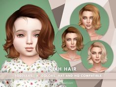 - Short wavy hair with curls for your sims! - All LODs (essential for gameplay performance). - All ages. - HQ and hat compatible. - Almost unlimited colors. Learn how it works HERE. Hair With Curls, Short Straight Bob, Short Wavy Hair, Short Wavy, Sims Cc, Curled Hairstyles, Wavy Hair, Sims 4, It Works