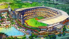 an artist's rendering of the baseball stadium