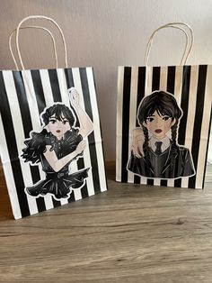 Wednesday themed party favor bags.  Make your little one's party one to remember with these favor bags. Bags are 8x10.  You will receive 12 bags per order. Checkout other matching items in the shop. https://www.etsy.com/shop/FiestaAmorDMV?search_query=wednesday Wednesday Addams Goodie Bags, Wednesday Birthday Party Theme, Wednesday Themed Birthday Party, Wednesday Party Theme, Wednesday Birthday Party, Wednesday Addams Birthday Party, Addams Family Theme Party, Addams Family Theme, Birthday Bag