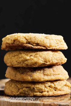 three cookies stacked on top of each other