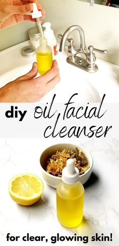 Oil Cleanser Recipe, Facial Cleanser Recipe, Cleanser Recipe, Oil Face Cleanser, Diy Facial Cleanser, Oil Face Wash, Diy Cleanser, Diy Face Wash, Natural Facial Cleanser