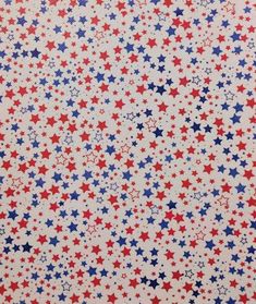 red, white and blue stars on a white background