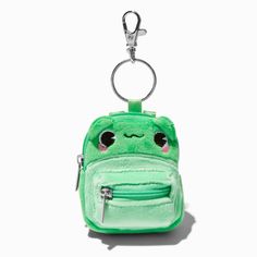 Claire's Green Frog Mini Backpack Keychain Green Keychain Charms, Mini Backpack Keychain, Fashion Keychain, Saving Account, Frog Stuff, Emo Accessories, Backpack Keychain, Frog Jewelry, Cute Mini Backpacks