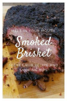 Best Smoked Brisket, Smoked Brisket Rub, Bbq Smoker Recipes, Best Recipes Ever