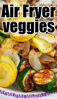 an air fryer veggies recipe on a plate